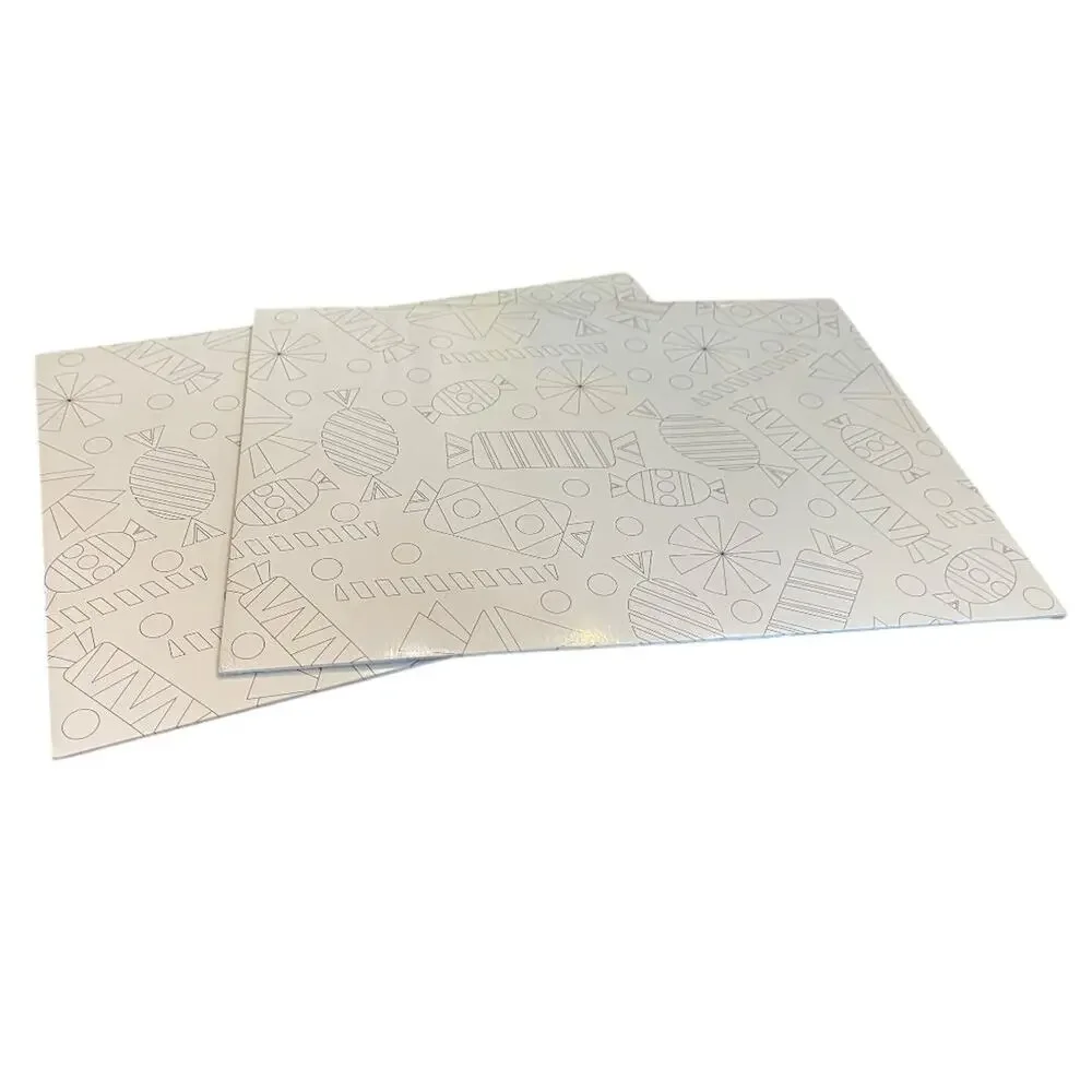 Set of 24 Crate & Barrel Paper Placemats Candy Design New Holiday